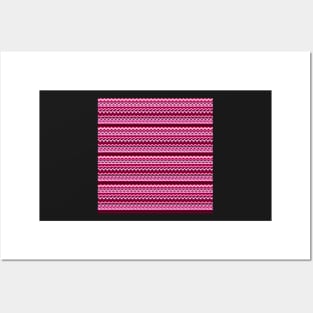 Strawberry Pink Tribal Pattern Posters and Art